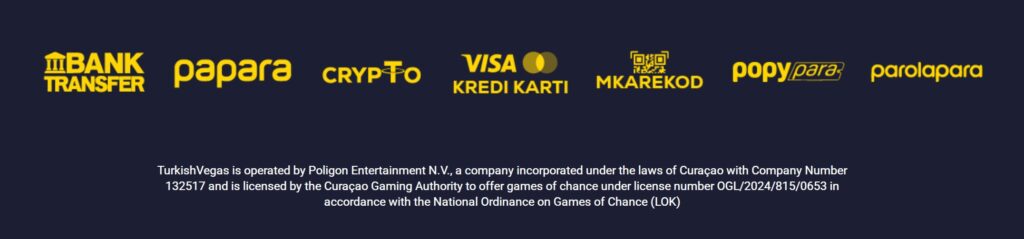 turkishvegas para yatırma ve para çekme